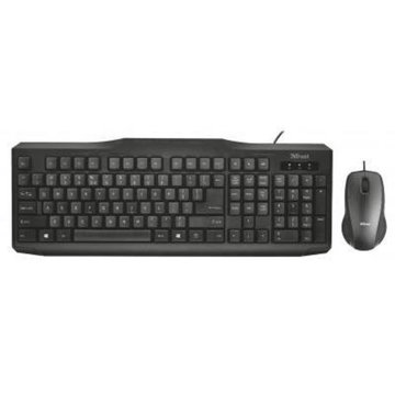Комплект (клавиатура и мышь) Trust Classicline Wired Keyboard and Mouse RU (21909)