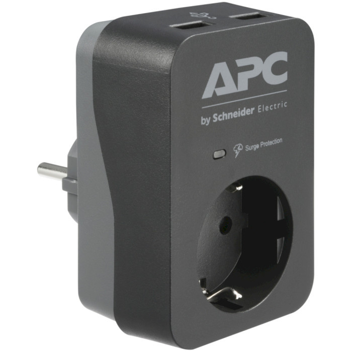 Мережевий фільтр APC PME1WU2B-RS Black