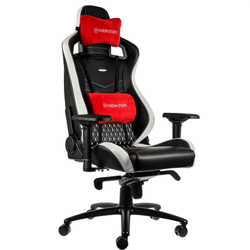 Кресло геймерское Noblechairs Epic Real Leather Black/White/Red (NBL-RL-EPC-001)