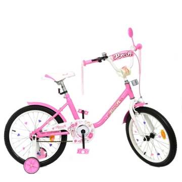Дитячий велосипед Prof1 18" Flower Рожевий (Y1881 pink)