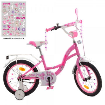 Дитячий велосипед Prof1 18" Butterfly рожевий (Y1821-1 pink)
