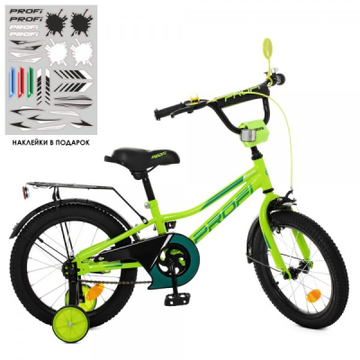 Дитячий велосипед Prof1 16" Prime Green (Y16225 green)