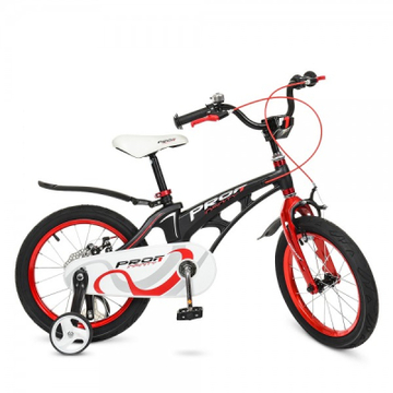 Дитячий велосипед Prof1 16" Infinity Чорний/Червоний (LMG16201 black/red)