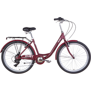 Велосипед Дорожник 26" Ruby рама-17" 2022 Dark Red (OPS-D-26-204)