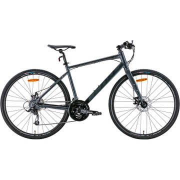 Велосипед Leon 28" HD-80 DD рама-21" 2022 Grey/Black (OPS-LN-28-021)