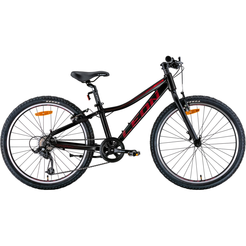 Велосипед Leon 24" Junior Vbr рама-12" 2022 Black/Red (OPS-LN-24-087)