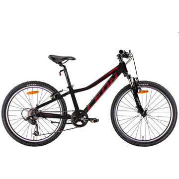 Велосипед Leon 24" Junior AM Vbr рама-12" 2022 Black/Red (OPS-LN-24-082)