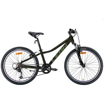 Велосипед Leon 24" Junior AM Vbr рама-12" 2022 Black/Khaki (OPS-LN-24-083)