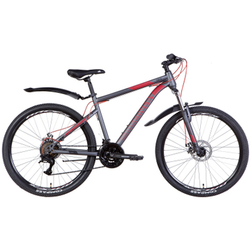 Велосипед Discovery 26" Trek AM DD рама-18" 2022 Grey/Red (OPS-DIS-26-483)