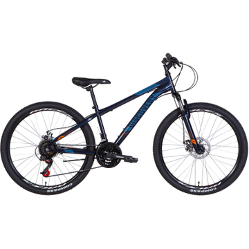 Велосипед Discovery 26" Rider AM DD рама-13" 2022 Dark Blue/Orange (OPS-DIS-26-525)