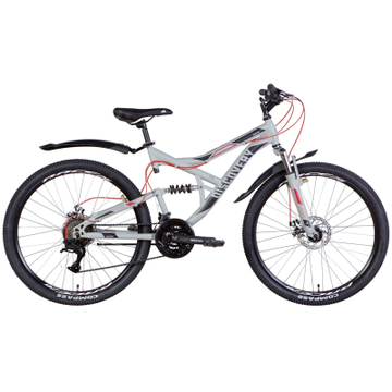 Велосипед Discovery 26" Canyon AM2 DD рама-17,5" 2022 Grey/Black (OPS-DIS-26-443)