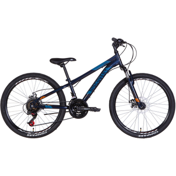 Велосипед Discovery 24" Rider AM DD рама-11,5" 2022 Blue/Orange (OPS-DIS-24-312)