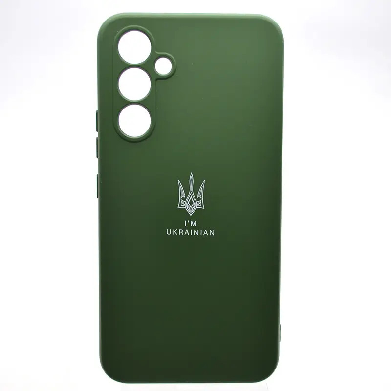 Чехол-накладка Soft Silicone Case Samsung A54 (5G) Трезубец Dark Green