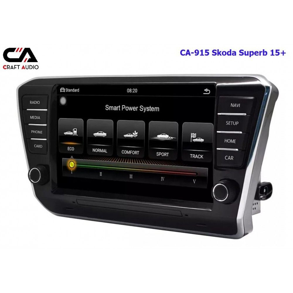 Автомагнитола CraftAudio CA-915 Skoda Superb 15+
