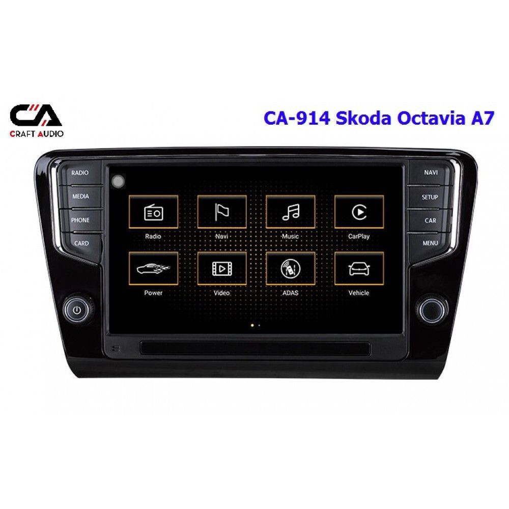 Автомагнитола CraftAudio CA-914 Skoda Octavia A7