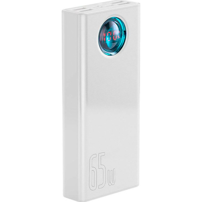 Зовнішній акумулятор Baseus Amblight Digital Display Quick Charge 65W 30000mAh White (PPLG-A02)