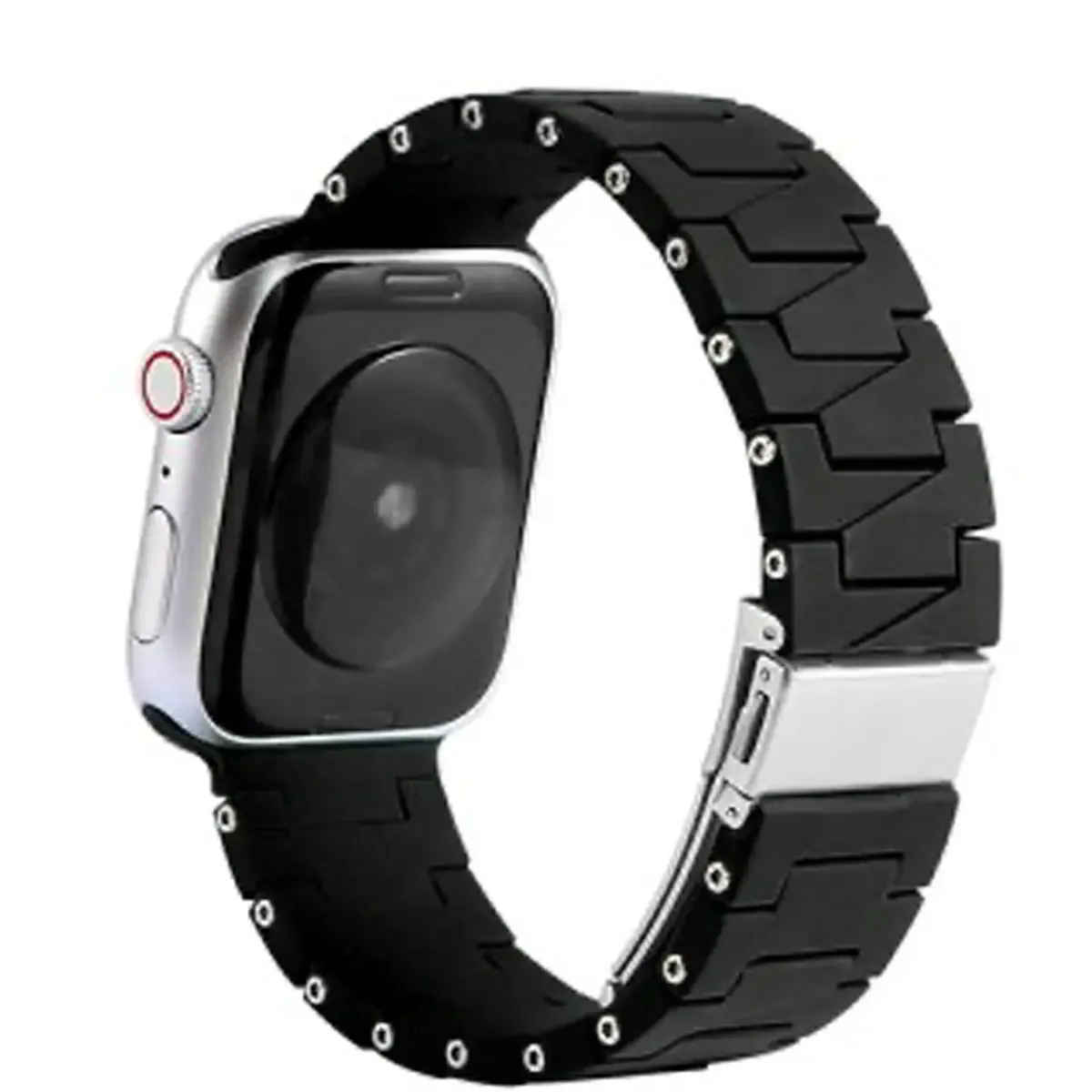 Ремінець Silicone-steel buckle for Apple Watch 38/40/41mm Black