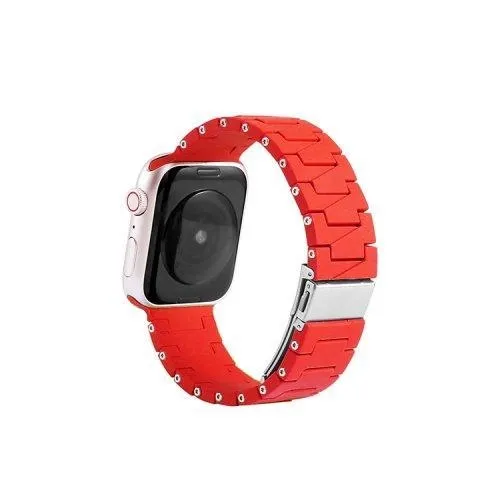 Ремешок Silicone-steel buckle for Apple Watch 42/44/45mm Orange