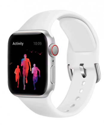 Ремінець Silicone-steel buckle for Apple Watch 42/44/45mm White