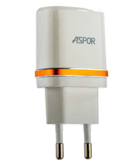 Зарядний пристрій Aspor + Type-C 2USB/5V/2.4A (A828)