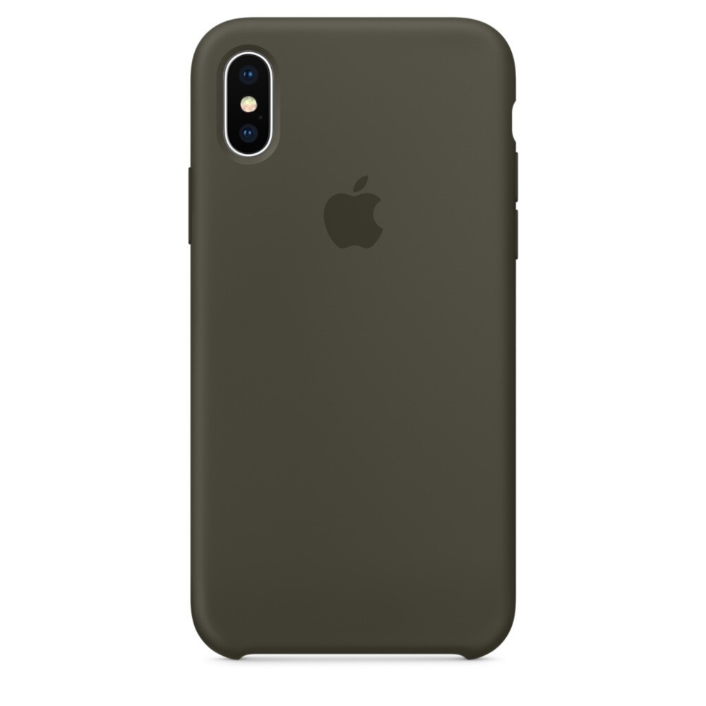 Чохол-накладка Apple Sillicon Case Copy for iPhone X Dark Olive