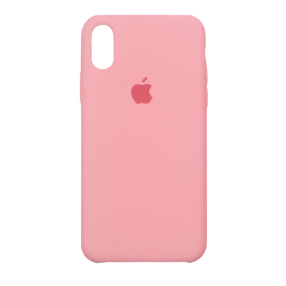 Чехол-накладка Apple Sillicon Case Copy for iPhone XS Max Pink Powder