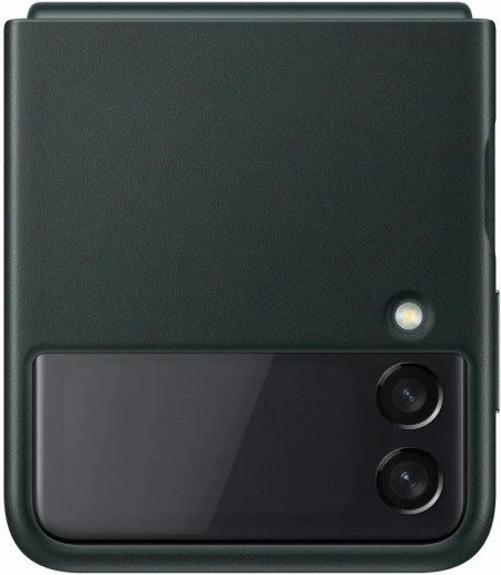 Чехол-накладка Samsung Z Flip 3 F711 Leather Green (EF-VF711LGEGRU)