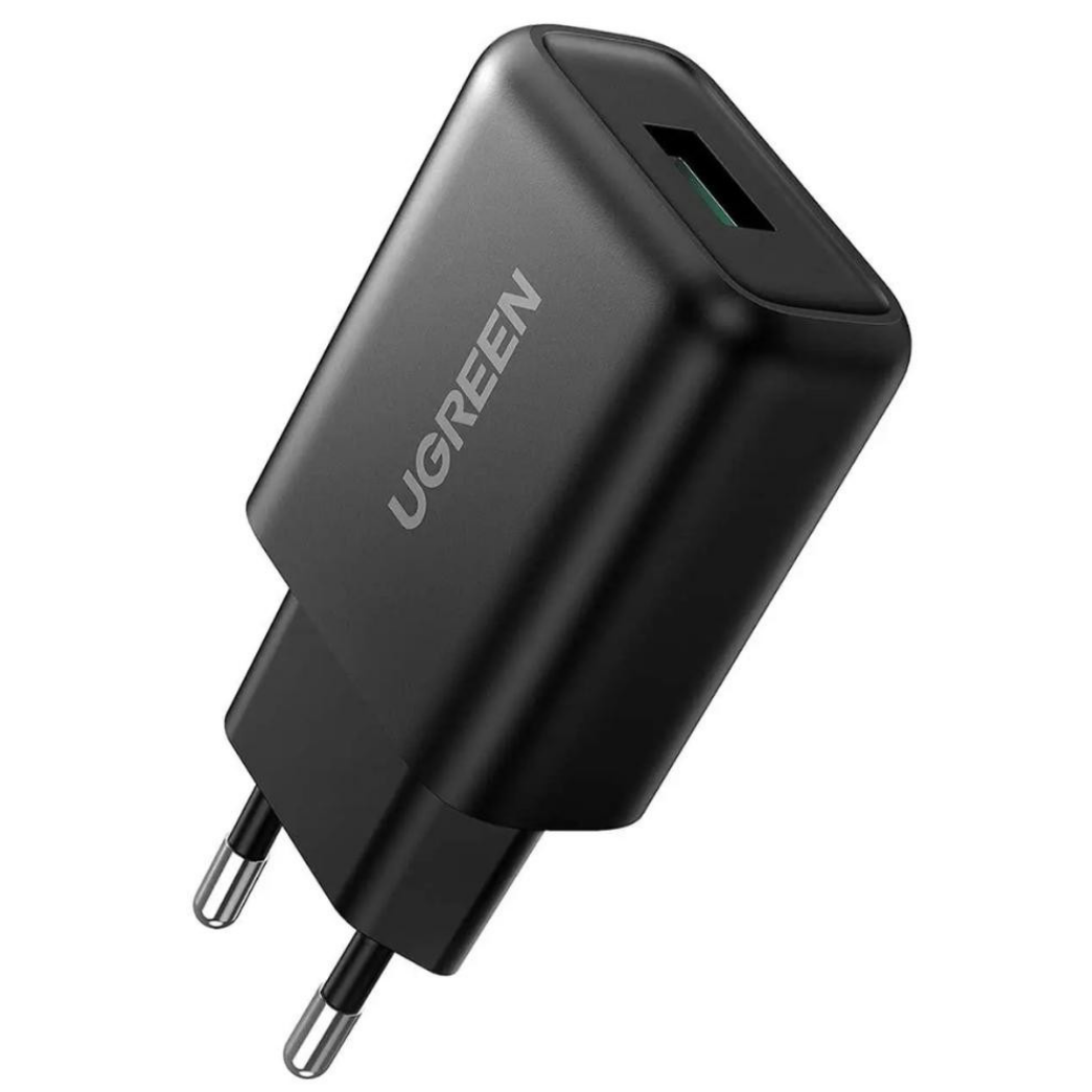 Зарядний пристрій Ugreen CD122 18W USB QC 3.0 Charger Black