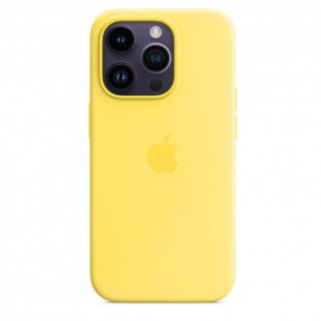 Чехол-накладка Silicone Case with MagSafe for iPhone 14 Pro Canary Yellow (MQUG3)