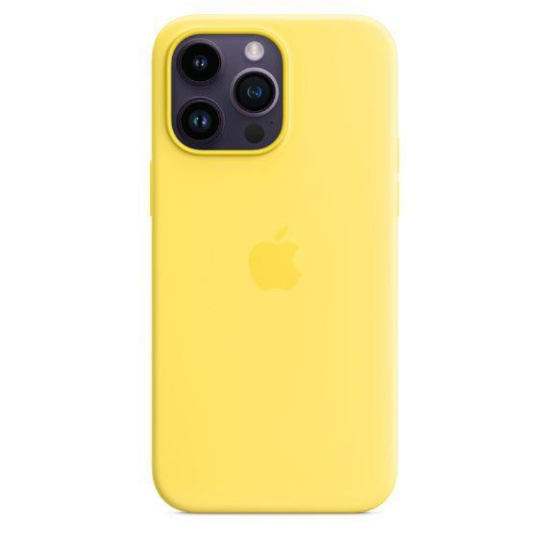 Чехол-накладка Silicone Case with MagSafe for iPhone 14 Pro Max Canary Yellow (MQUL3)