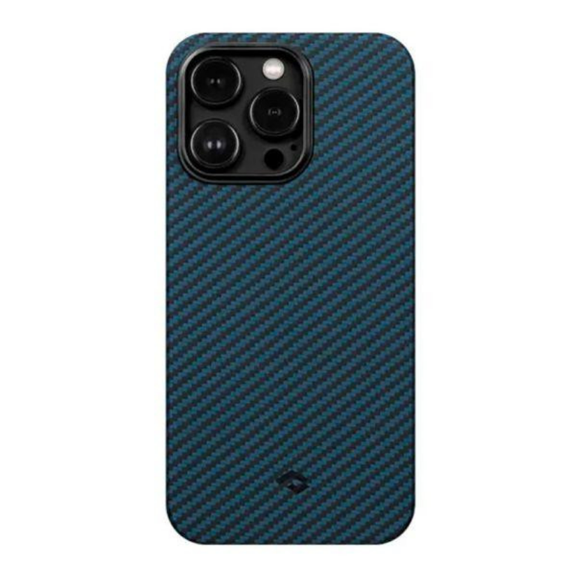 Чехол-накладка Pitaka for iPhone 14 Pro MagEZ Case 3 Twill 1500D Black/Blue (KI1408P)