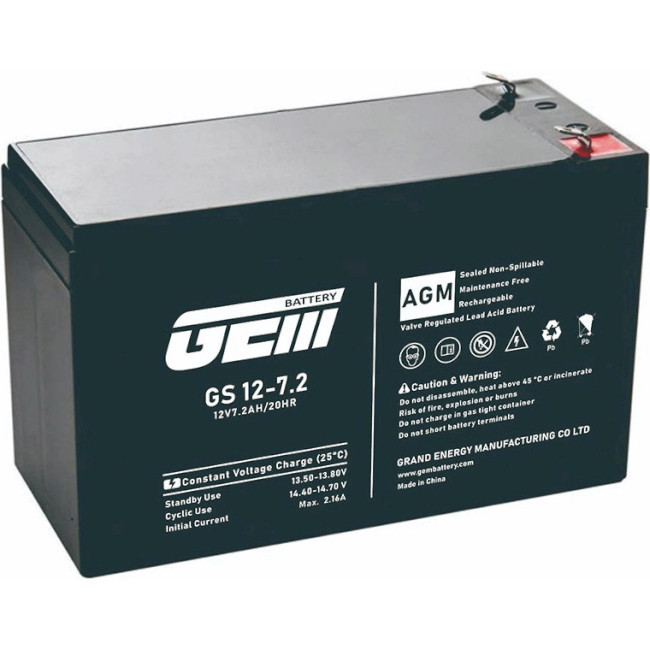 Аксесуар для зарядної станції GEM Battery 12V 7.2A