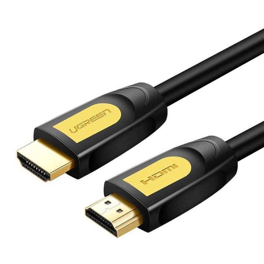 Кабель Ugreen HD101 HDMI M - M 1m V2.0 Round Cable 4K Black+Yellow (10115)