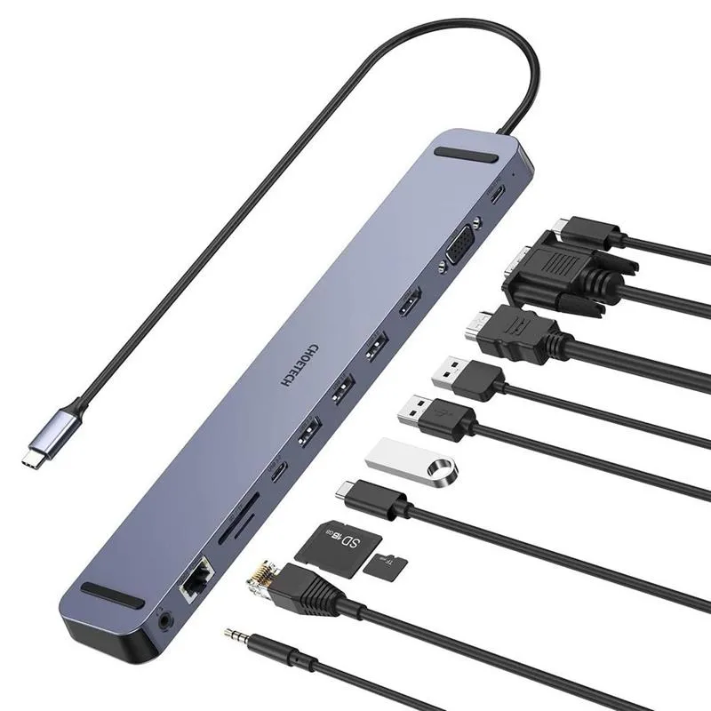 USB Хаб Choetech HUB-M20 11 in 1 USB-C Multiport HUB Station