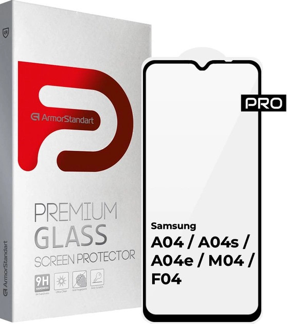 Защитное стекло Armorstandart Pro for Samsung Galaxy A04 SM-A045/A04s SM-A047 A04s/A04e SM-A042/M04 SM-M045/F04 SM-E045 Black (ARM63891)
