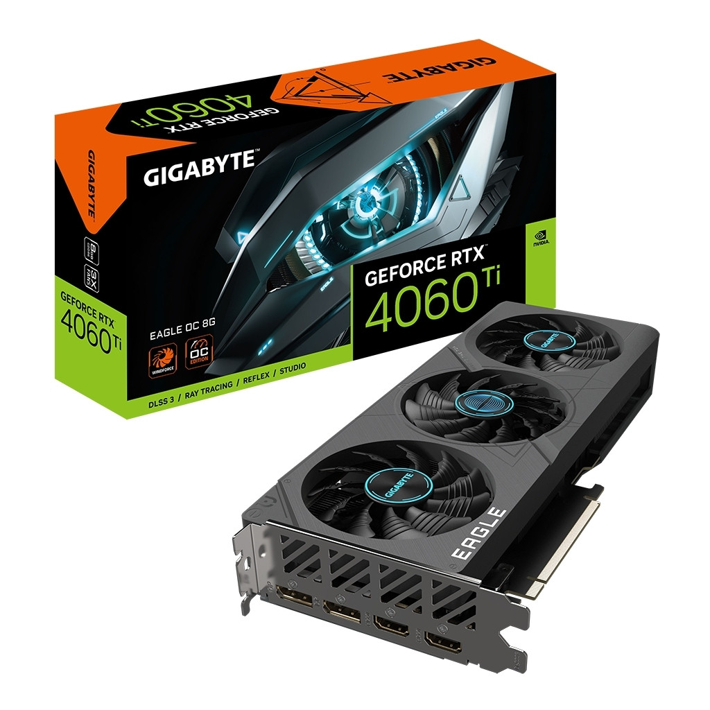 Відеокарта GIGABYTE GeForce RTX 4060 Ti EAGLE OC 8G (GV-N406TEAGLE OC-8GD)