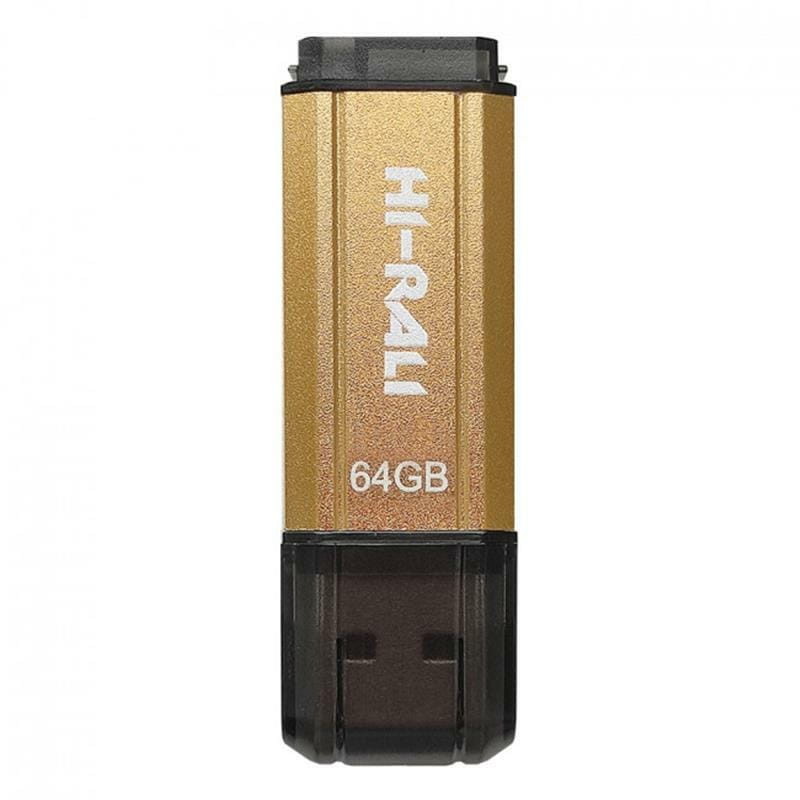 Флеш пам'ять USB Hi-Rali 64 GB Stark Series USB 2.0 Gold (HI-64GBSTGD)