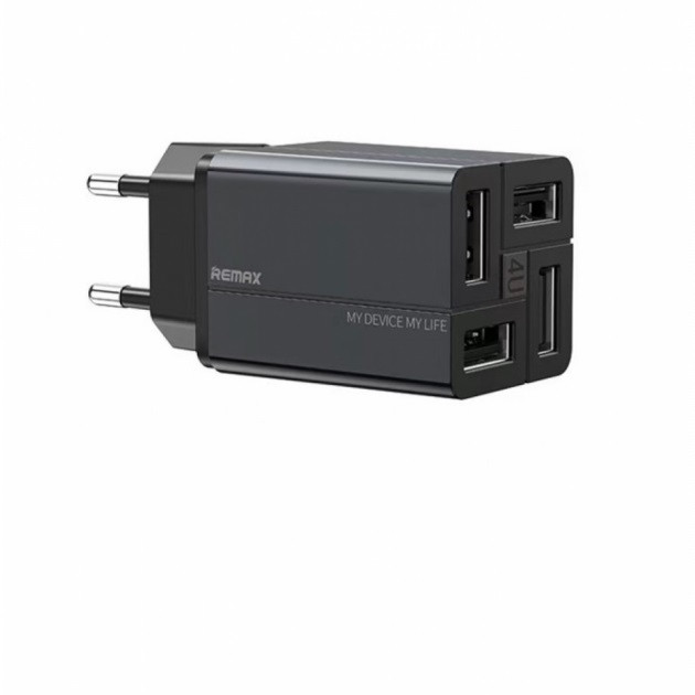Зарядное устройство Remax RP-U43 Wanfu EU 4USB 3.4А Black (6972174153667)