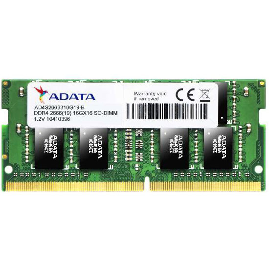 Оперативная память ADATA 4 GB SO-DIMM DDR4 2666 MHz Premier (AD4S2666W4G19-BSSF)