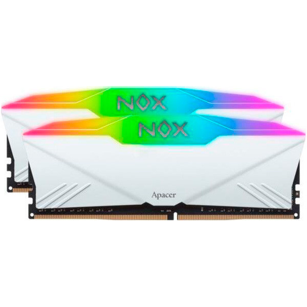 Оперативна пам'ять Apacer DDR4 32GB (2x16GB) 3200 MHz NOX RGB White (AH4U32G32C28YNWAA-2)