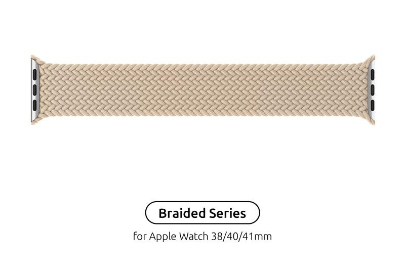 Ремешок для фитнес браслета Armorstandart Braided Solo Loop for Apple Watch 38mm/40mm/41mm Beige Size 6 (144 mm) (ARM64893)