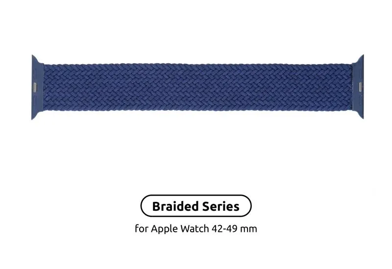 Ремешок для фитнес браслета Armorstandart Braided Solo Loop for Apple Watch 42mm/44mm/45mm/49mm Atlantic Blue Size 10 (172 mm) (ARM58080)