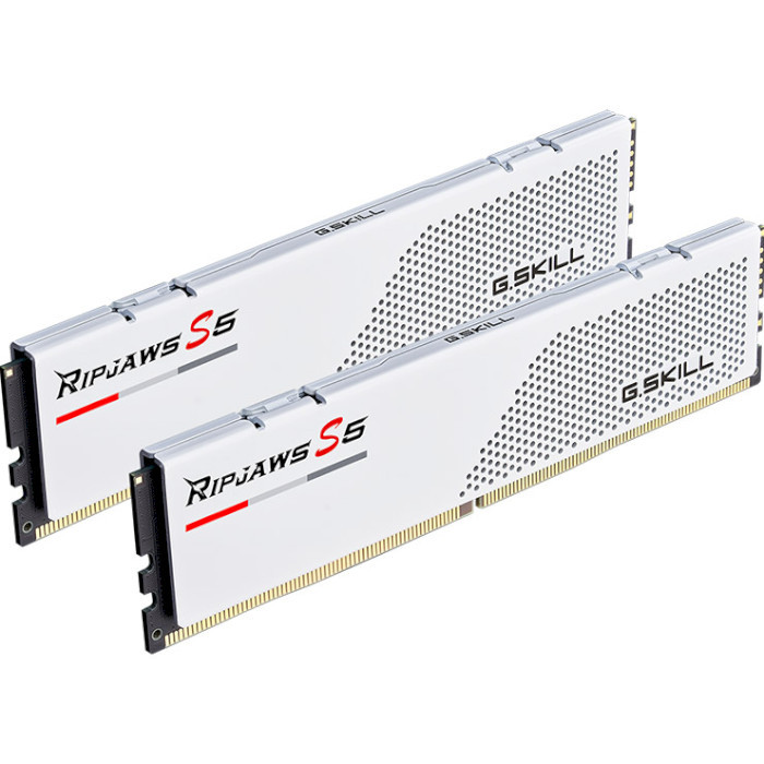 Оперативная память G.Skill 64GB (2x32GB) DDR5 5600MHz Ripjaws S5 Matte White (F5-5600J3636D32GX2-RS5W)