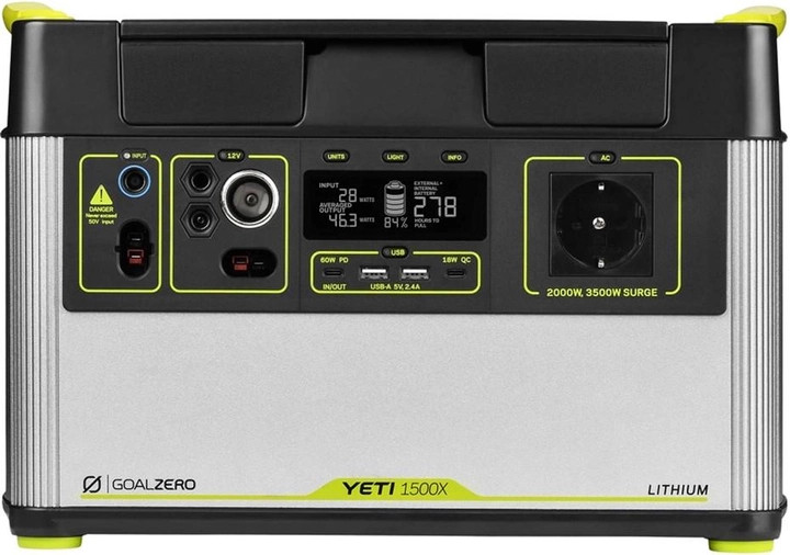 Зарядная станция Goal Zero YETI 1500X (1516Вт/г) + Choetech 80W (YETI 1500X_VW+ SC007) (1412900)