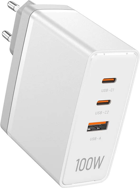 Зарядное устройство Vention 3xUSB 100W GaN White (FEGW0-EU)
