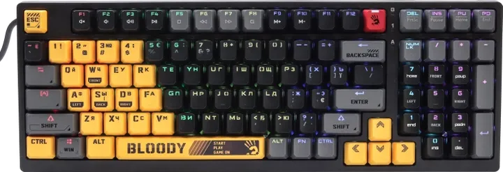 Ігрова клавіатура A4Tech S98 Bloody Sports Lime