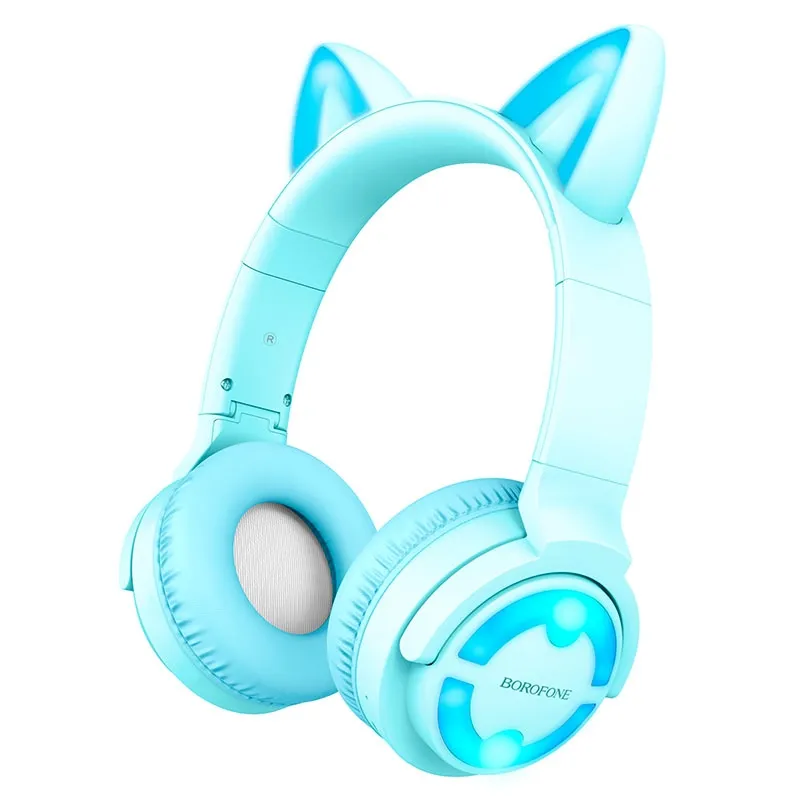 Bluetooth гарнітура Borofone BO15 Cat Ear Blue (BO15U)