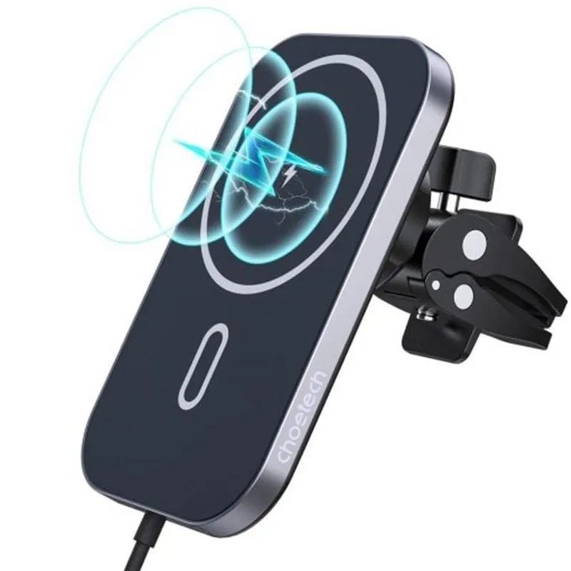 Зарядний пристрій Choetech Car Magnetic Mount Inductive Qi Charger 15W (T200-F)