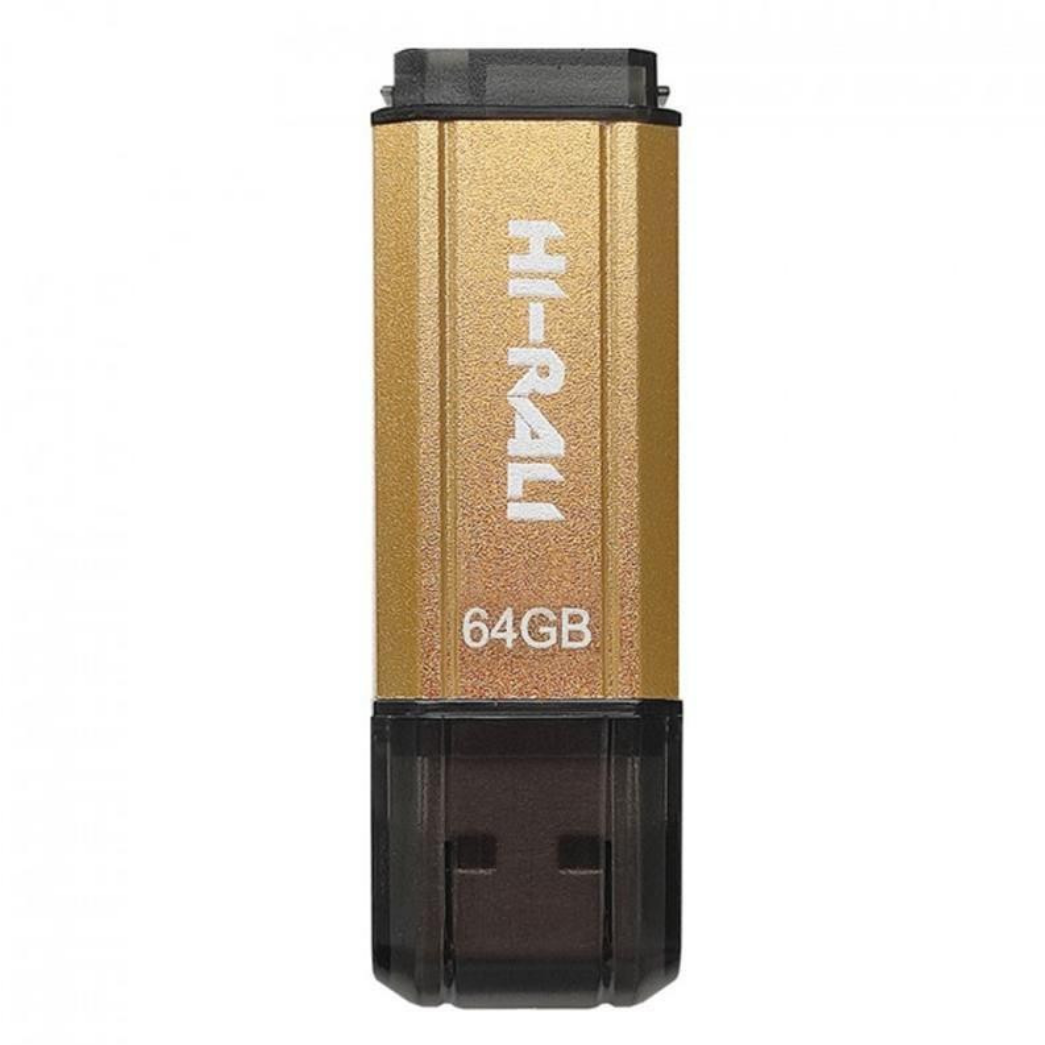 Флеш пам'ять USB Hi-Rali 64 GB Stark Series USB 2.0 Gold (HI-64GBSTGD)