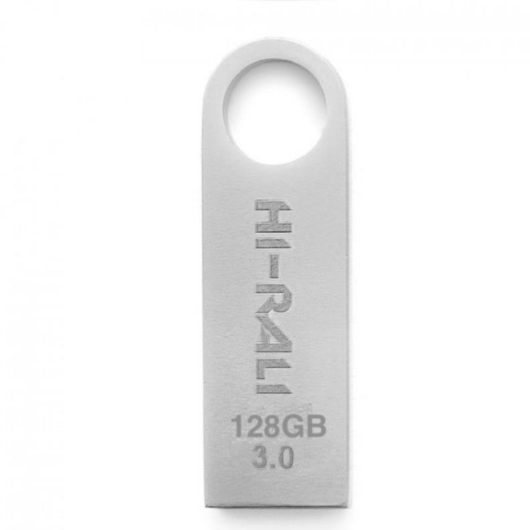 Флеш пам'ять USB Hi-Rali Shuttle Series Silver 128 GB (HI-128GB3SHSL)
